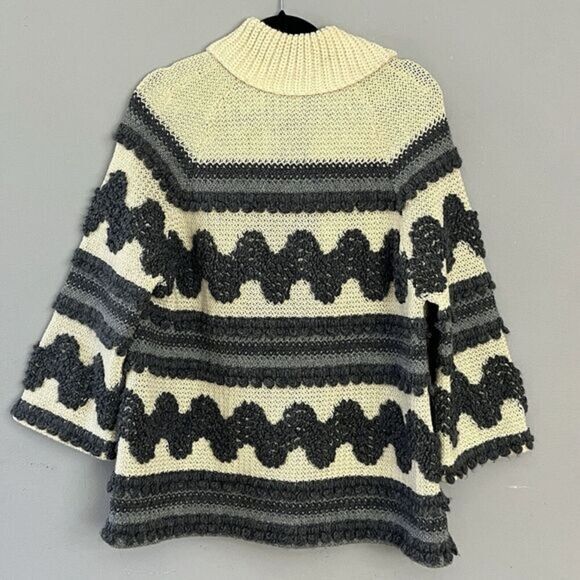 Kerrybrooke Sears Vtg. 100% Virgin Wool Cardigan Coat Jacket Texured Knit Size L - Picture 10 of 13